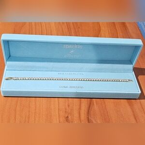 JCP Sparkle Allure Silver Cubic Zirconia Bracelet